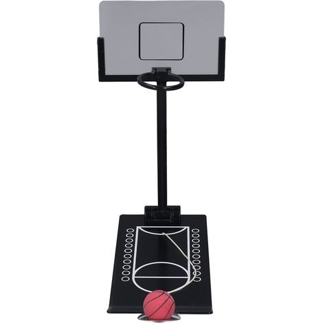 Basketball-Tischbackboard aus Aluminiumlegierung, schwarzer, rutschfester, beschwerter Sockel, klappbar, Basketballspielzeug für Kinder (1/5)