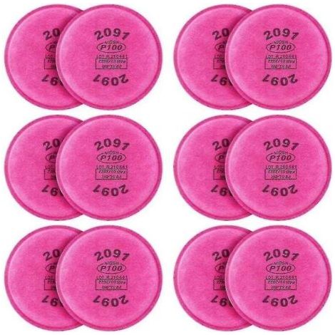 BUNTHAUS PA Lot de 12 filtres à particules de rechange 2091 P100 pour modèles 6000, 6200, 6800 et 7000 Ff-4 (1/4)