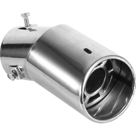 Embout Pot d'Echappement Voiture Tuyau d'Echappement Silencieux d'Echappement Universel Arrière de 62 MM en Acier Inoxydable.