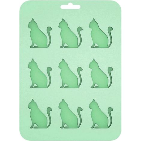 à glaçons 9 compartiments, réutilisable, chat , démoulage facile (1/5)
