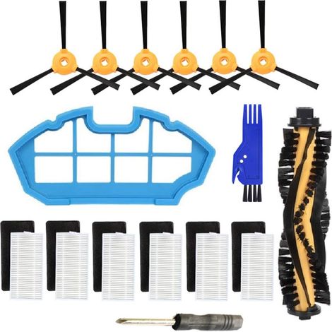 Pièces de rechange pour aspirateur robot Ecovacs DEEBOT N79 N79S DN622 DN622.11 500 N79w N79se : kit d’accessoires comprenant une brosse principale, un filtre et une brosse latérale. (1/5)