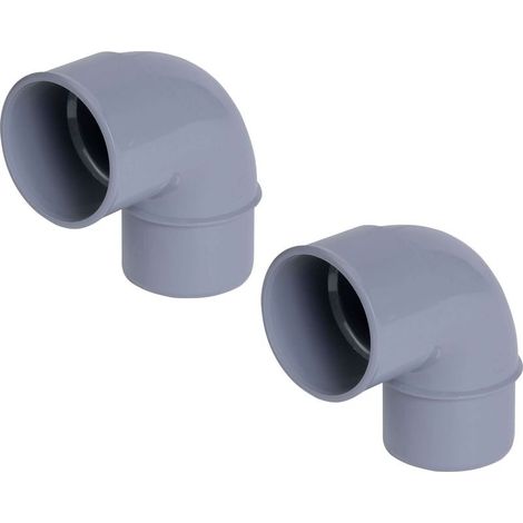 2x coude PVC 87°30 mâle femelle diamètre 32mm PVC raccord connecteur tube tuyau plomberie