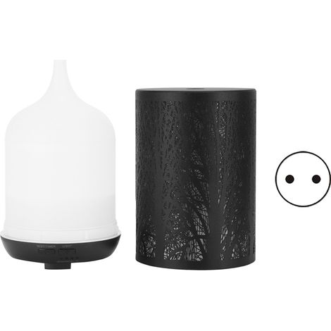 Diffuseur d'air 300ml 2-en-1 avec veilleuse ambiante, aromathérapie noire, prise UE 100-240V (1/5)