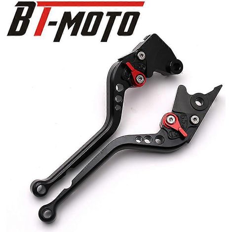Leviers de frein et d'embrayage réglables (courts/longs) pour motos BMW F 850 GS, F850, F750, F750 GS, F900R, F900R/XR et F900XR (2018-2022) - Noir (long). (1/5)