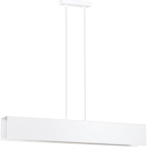 Lampadario Moderno 3 Luci Gentor In Acciaio Bianco (1/4)