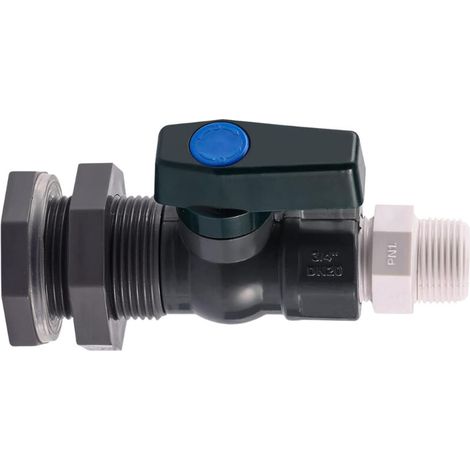 Kit adaptateur pour réservoir d'eau de pluie de jardin, connecteur PVC 3/4", convient aux seaux, réservoirs et piscines d'extérieur. (1/4)