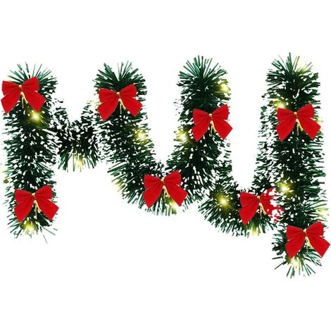 5m Guirlande de Noel Lumineuse Timing, Guirlande Lumineuse Escalier Noel, Decoration de Noel pour Fenetre Sapin Interieure Exterieur Décorative (D : avec LED Minuterie étanche et Arc de Noël) (1/5)