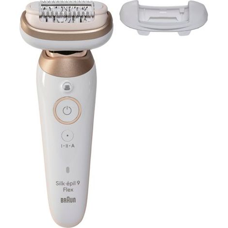 Braun Silk-épil 9 BR2-225328 Epilierer 40 Pinzette Grau, Weiß