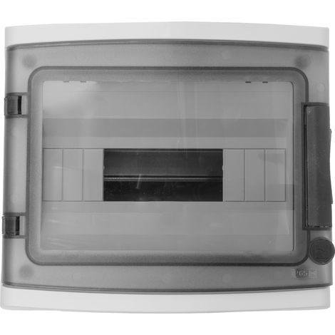Hermetisch abgedichteter Aufputz-Verteilerkasten, 12 Module, transparente Tür IP65 (1/5)