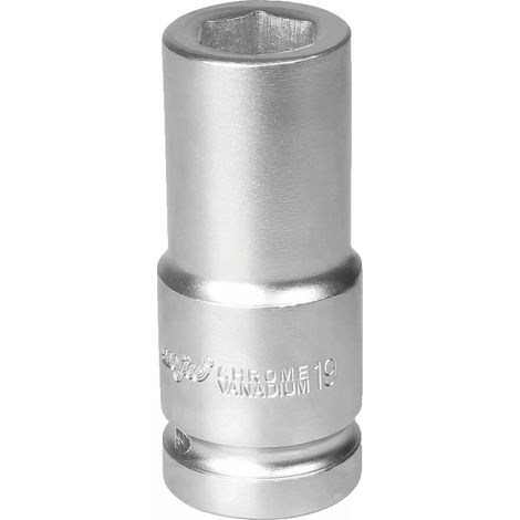 Langer 6-Punkt-Steckschlüssel 3/4 Zoll Chromstahl 19 mm Sechskant
