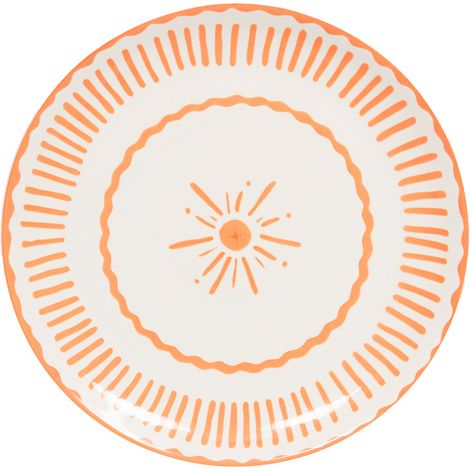 Table Passion - Assiette plate Tamara orange 27 cm (lot de 6)
