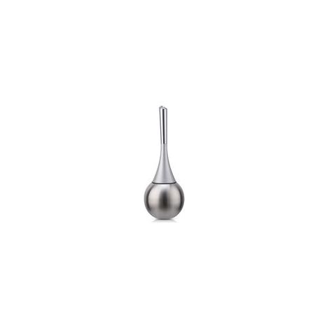 Argenté (Brosse Inclus) Porte Brosse Toilettes sur Pied Acier Inoxydable Finition Brossé Polie de WC Set Salles