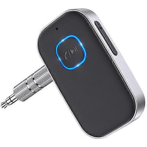 Récepteur Bluetooth 5.0 pour voiture avec réduction du bruit et adaptateur AUX pour chaîne stéréo domestique/appels mains libres, avec une autonomie allant jusqu'à 16 heures. (1/5)
