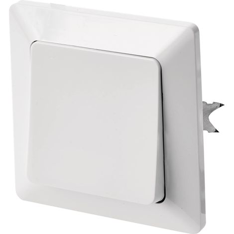 Interrupteur va-et-vient en blanc (brillant) - Interrupteur à bascule - 250 V/10 AX - Plastique - Sans boîte encastrée - Classe de protection IP20 pour l'intérieur - 8 x 8 x 5 cm (1/5)