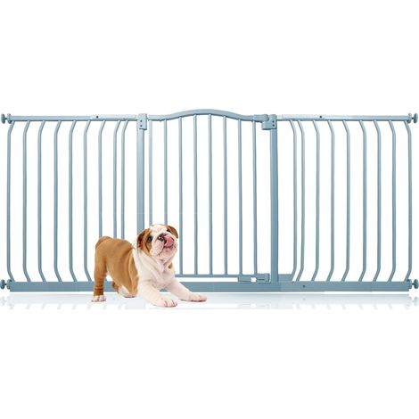 Bettacare Curved Top Dog Gate, 161cm - 170cm, Matt Grey, Pressure Fit Pet Gate for Dog and Puppy, Pet and Dog Barrier