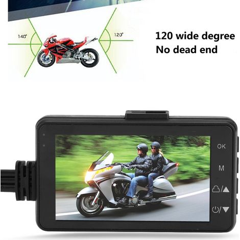 Caméra moto 1080P DVR avec angle de vue 120°, enregistreur vidéo HD pour tableau de bord (1/5)