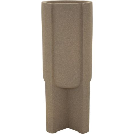 Vaso da Esterno Moai 101cm - Vaso Scultoreo in Resina Ispirato all'Isola di Pasqua, Design Geometrico