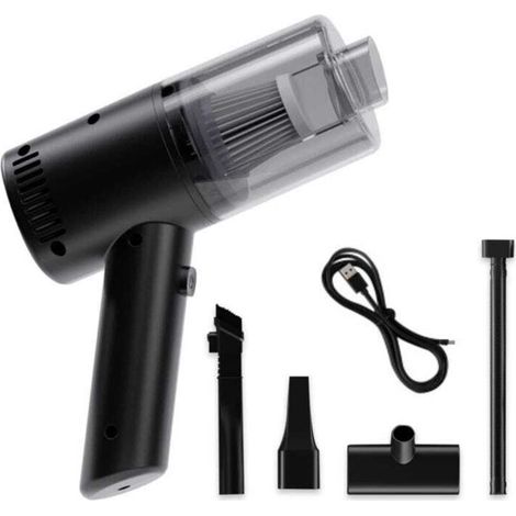 Aspirateur de voiture - Mini aspirateur à main portable pour voiture, kit de nettoyage intérieur de voiture à aspiration haute puissance (1/5)