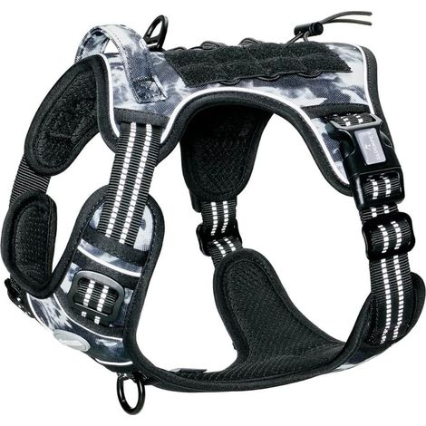 Pettorina tattica per cani di taglia media e grande, antistrappo, riflettente, per uso professionale, taglia S, Glückpet