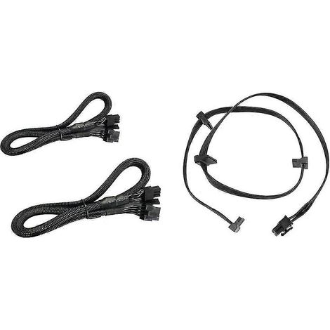 2 câbles d'alimentation VGA PCIe 8 broches vers 8 broches (6+2) flexibles 1 adaptateur d'alimentation PCIe 6 broches mâle vers 4 SATA (1/5)