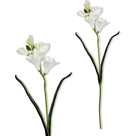 Ramo - Fresia bianca in schiuma 59 cm (1/5)