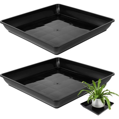 Platillo Para Plantas, 2 Piezas: Maceta De Plástico, Bandeja (1/5)