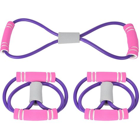 2 Corde de traction,Matériau TPE NBR,Poignées 10 cm,Résistance élastique,Yoga Pilates (1/5)