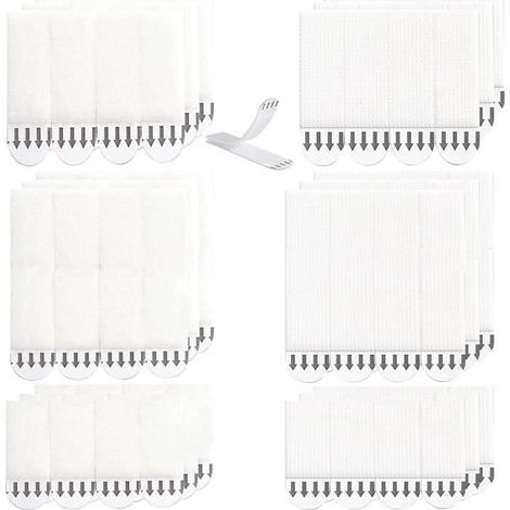 36 Paires (72 Bandes) Grand Languette Accroche Tableau, Accroche Tableau sans Percer,Bandes de Suspension pour Photos pour Accrocher (1/4)