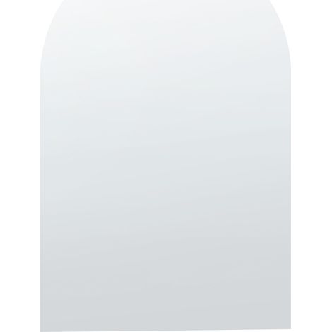Espejo de pared de vidrio plateado 50 x 75 cm sin marco forma arqueada Annecy