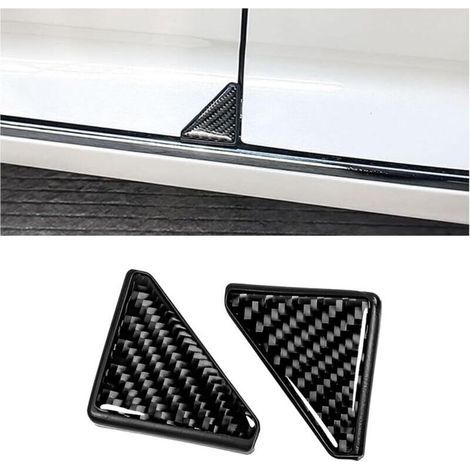 (Noir, 2 pièces) Protections d'angle de portière de voiture, anti-rayures, couverture décorative anti-collision d'angle de portière avant de véhicule (1/5)