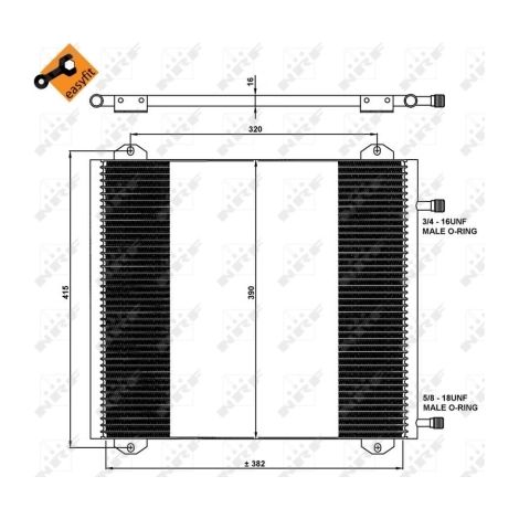 Condenseur, climatisation NRF 35785 RENAULT 7700428315 7700433077 8660002520