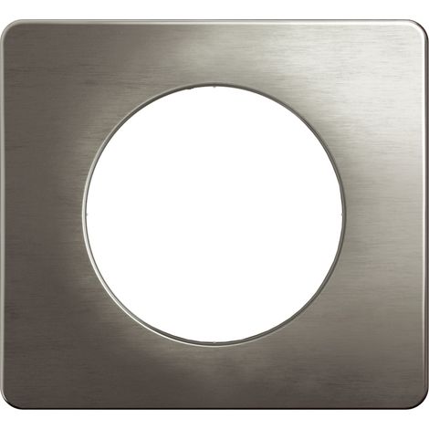 Legrand – Plaque Céliane 1 poste – Acier satinée – Finition métal – Compatible avec mécanismes Céliane – Fabrication française