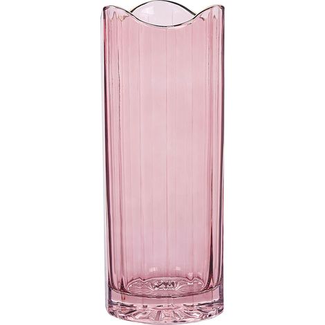 Blumenvase PERDIKI Glas 30 cm Rosa (1/5)