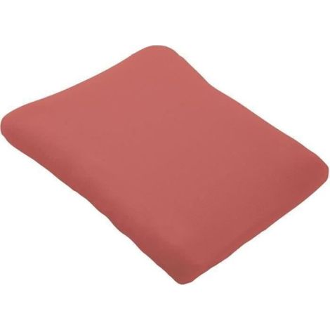 Housse de matelas a langer en éponge bouclette - Terracotta - 50 X 75 cm (1/3)