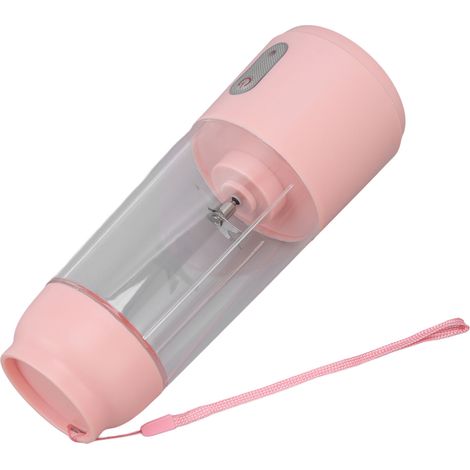 Mini presse-agrumes électrique sans fil rechargeable, batterie lithium intégrée, gobelet mixeur portable rose (1/5)