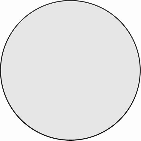 vidaXL Espejo de pared redondo negro Ø 60 cm (1/2)