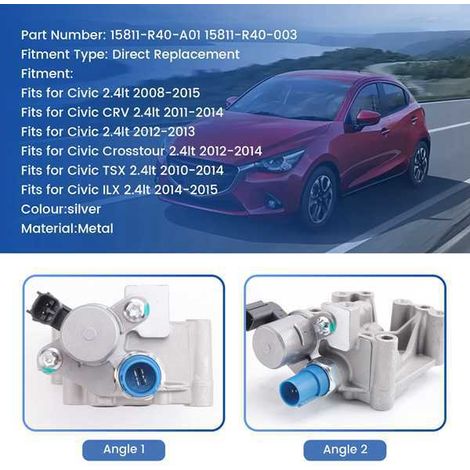 Nur in einer Farbe erhältlich: Silber. Material: Metall. (VTEC-Magnetventil-Spulensensor für Automobilmotoren) (1/5)
