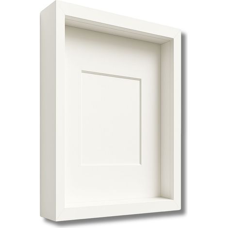 Cornice 3D profonda 30x40 cm per lavori artigianali in muschio per foto, colore bianco