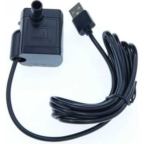 Mini Pompe a eau, Aquarium Pump Ajustable 200L/H,1-3W Ultra-Silencieux Pompe avec 1,5 m USB-câble pour Étang Fish Tank Fontaine Réservoir (1/4)
