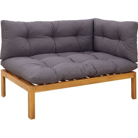 Maison Exclusive - Ecksofa Einheit Natürlich und Dunkelgrau 132 x