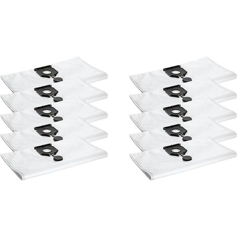 Lot de 10 Sacs à Poussière en Tissu Non-Tissé Compatible avec Aspirateur Karcher NT 30/1 Ap Te L (Réf 2.889-154.0) (1/5)