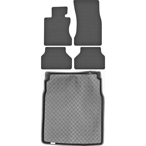 Juego de alfombrillas de goma para coche y alfombrilla para maletero para BMW Serie 5 E60 Sedán (2003-2010).