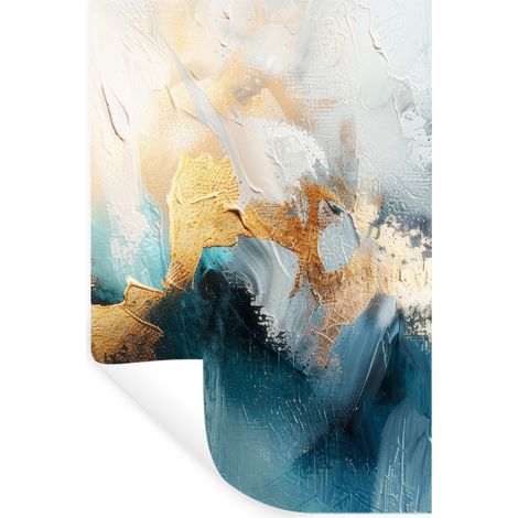 ADESIVO DA PARETE Astratto - Arte - Oro - Blu 40x60 cm (1/5)