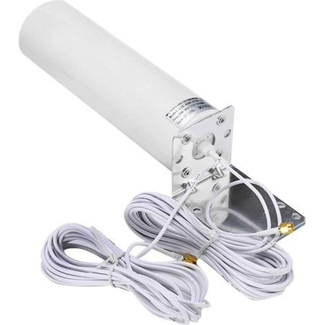 Antenne terrestre 4G LTE double SMA mâle – Gain 10-12 dBi – Fréquence 698-2700 MHz – Câble RG174 5 m pour routeur extérieur (1/5)