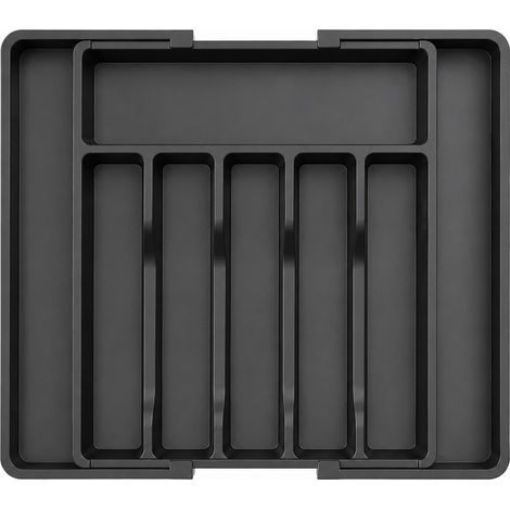Organisateur de tiroir à couverts extensible, grand rangement pour ustensiles de cuisine (1/5)