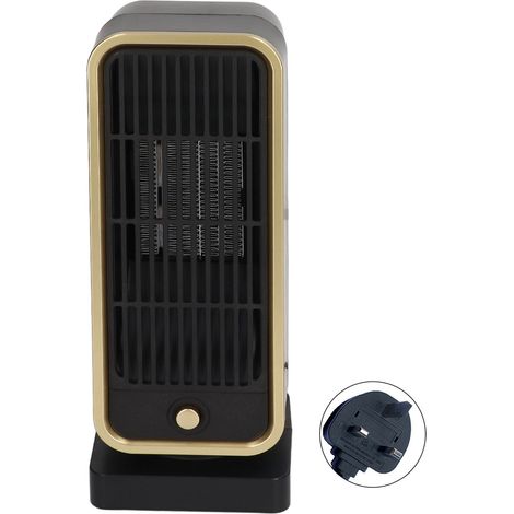 Radiateur soufflant PTC 500W 220-250V prise UK, silencieux, économique, protection antichute, chauffage 3S, inclinable (1/5)