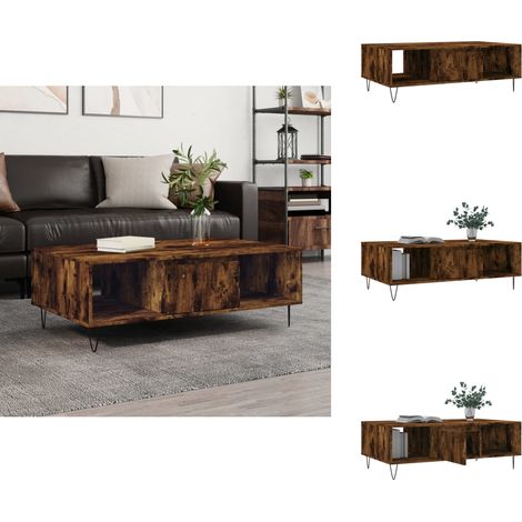 Couchtisch Räuchereiche 104x60x35 cm Holzwerkstoff - Couchtisch - Wohnzimmerschreibtisch - Beistelltisch - Holzmöbel - Esszimmertisch (1/5)