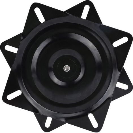 Soporte giratorio para silla de 7 pulgadas con rodamientos de bolas de alta resistencia - Rotación de 360 grados - Negro (1/5)