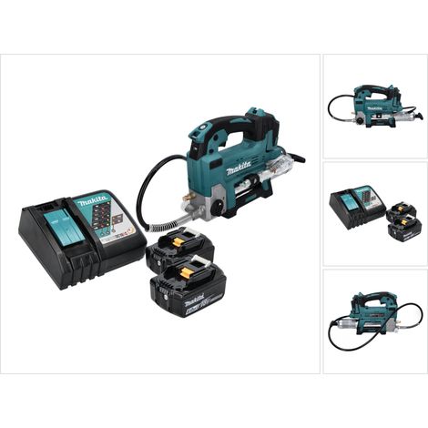Ingrassatore a batteria Makita DGP 180 RG 18 V 690 bar + 2x batteria ricaricabile 6,0 Ah + caricatore