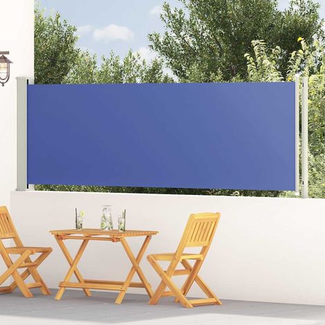 vidaXL Toldo lateral retráctil de jardín azul 117x614 cm (1/5)